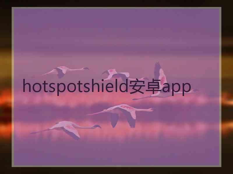 hotspotshield安卓app