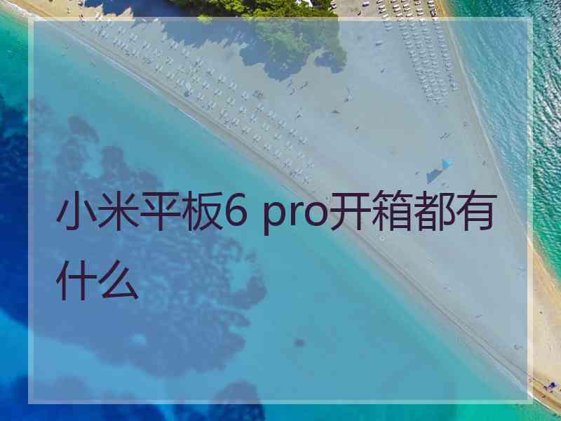 小米平板6 pro开箱都有什么