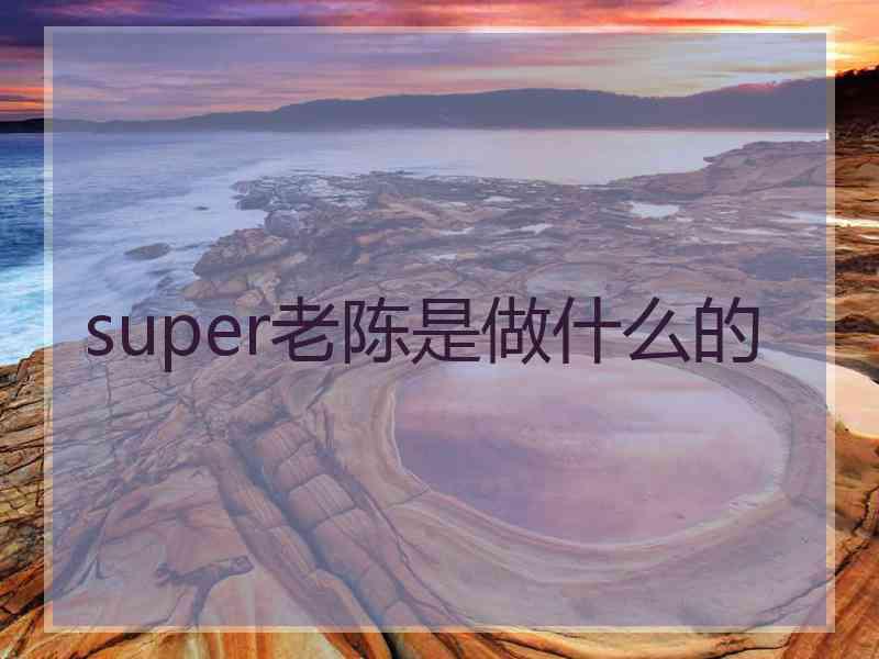 super老陈是做什么的