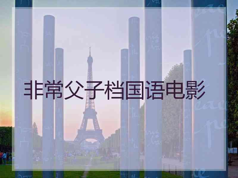 非常父子档国语电影