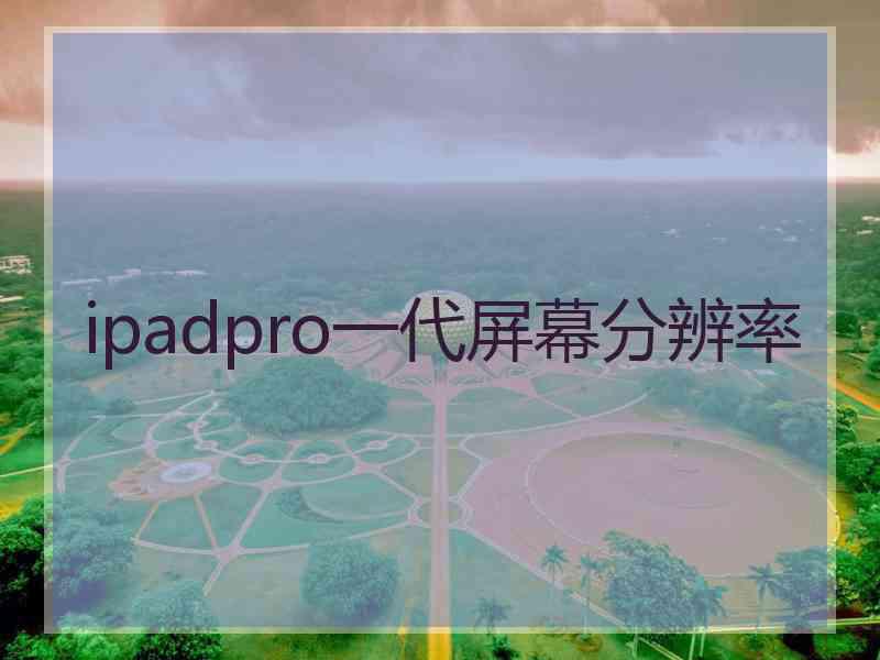 ipadpro一代屏幕分辨率