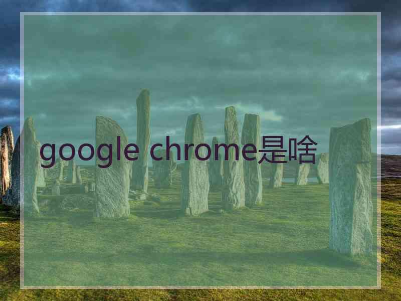 google chrome是啥