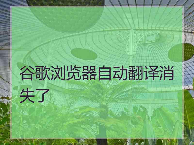 谷歌浏览器自动翻译消失了