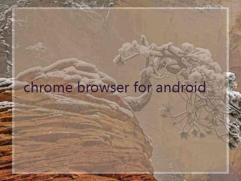 chrome browser for android