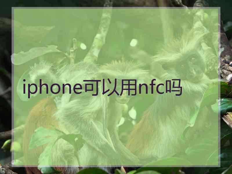 iphone可以用nfc吗