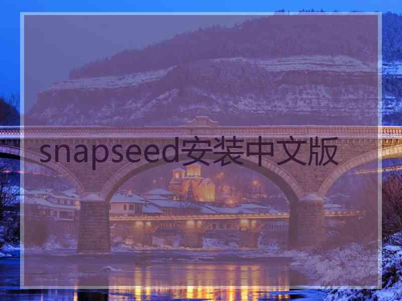 snapseed安装中文版