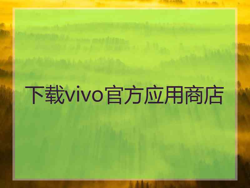 下载vivo官方应用商店