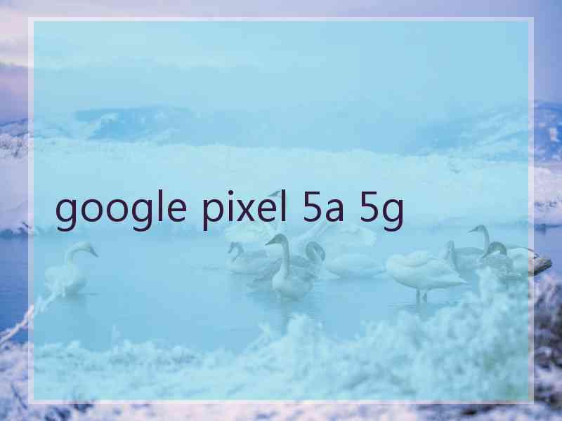 google pixel 5a 5g