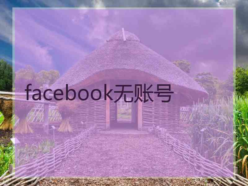 facebook无账号