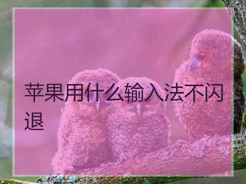 苹果用什么输入法不闪退