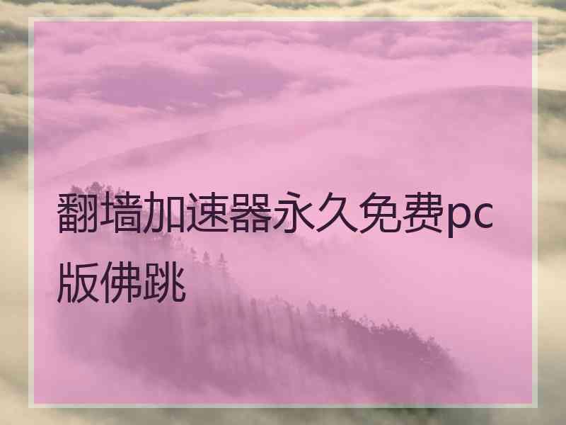 翻墙加速器永久免费pc版佛跳