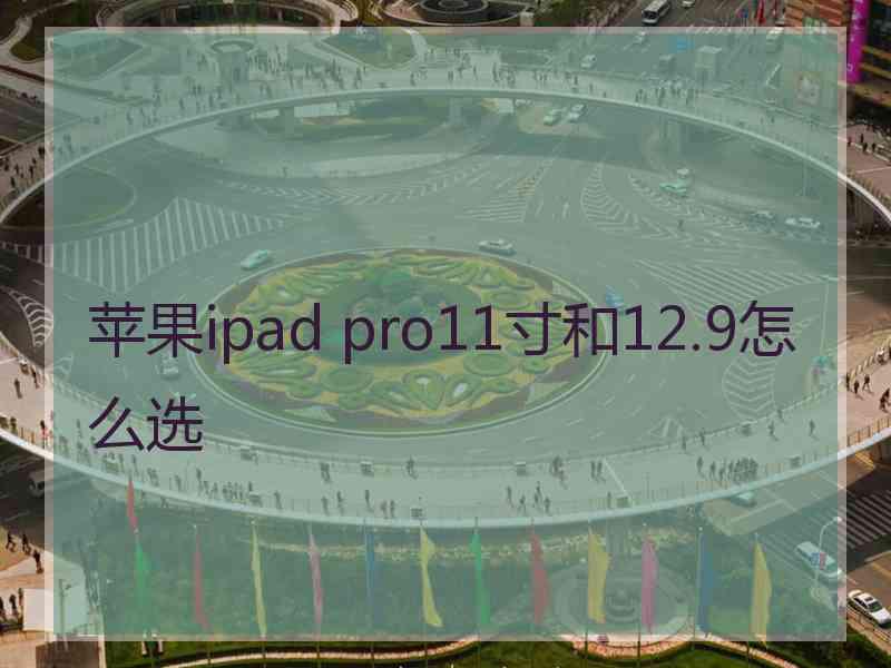 苹果ipad pro11寸和12.9怎么选