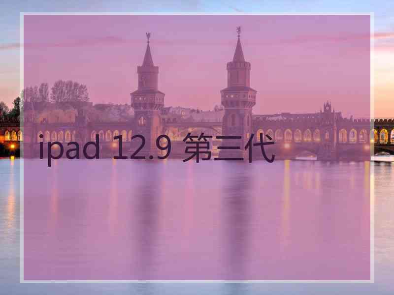 ipad 12.9 第三代