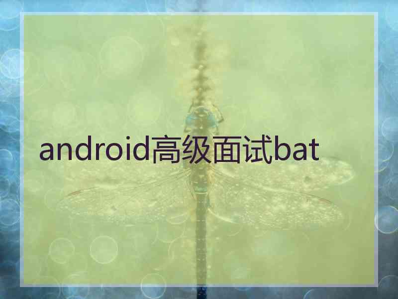 android高级面试bat