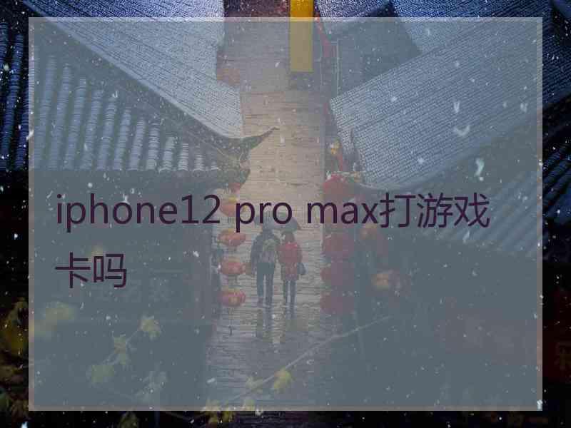 iphone12 pro max打游戏卡吗