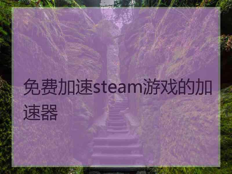 免费加速steam游戏的加速器