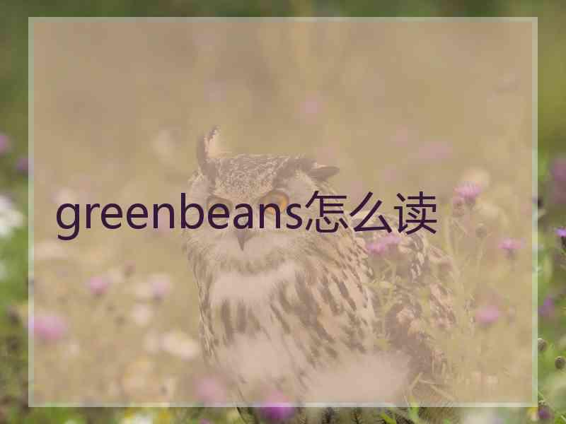 greenbeans怎么读