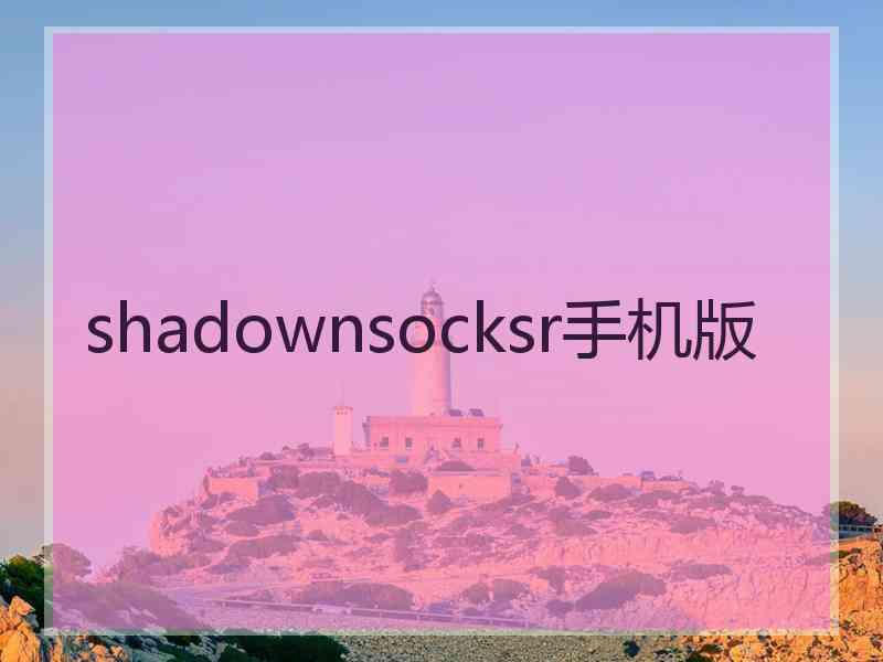 shadownsocksr手机版