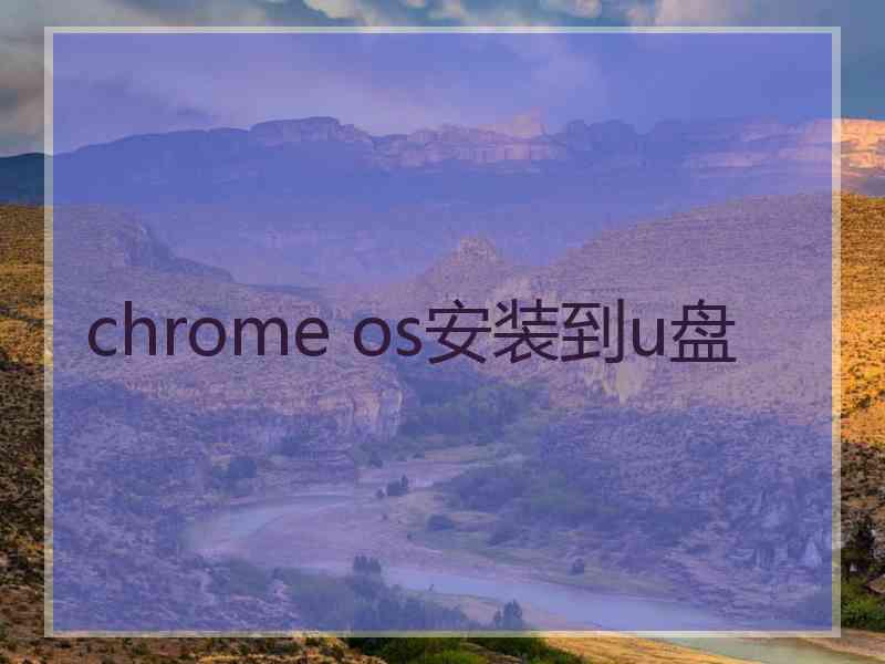 chrome os安装到u盘