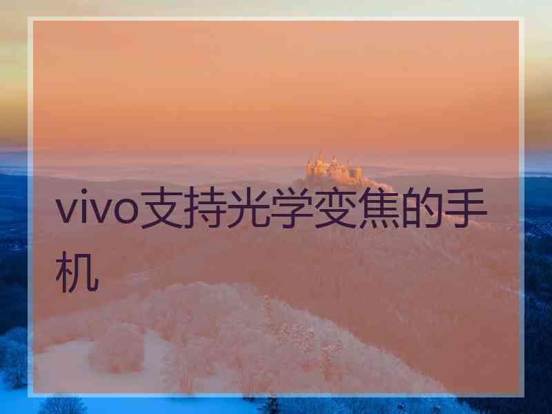 vivo支持光学变焦的手机