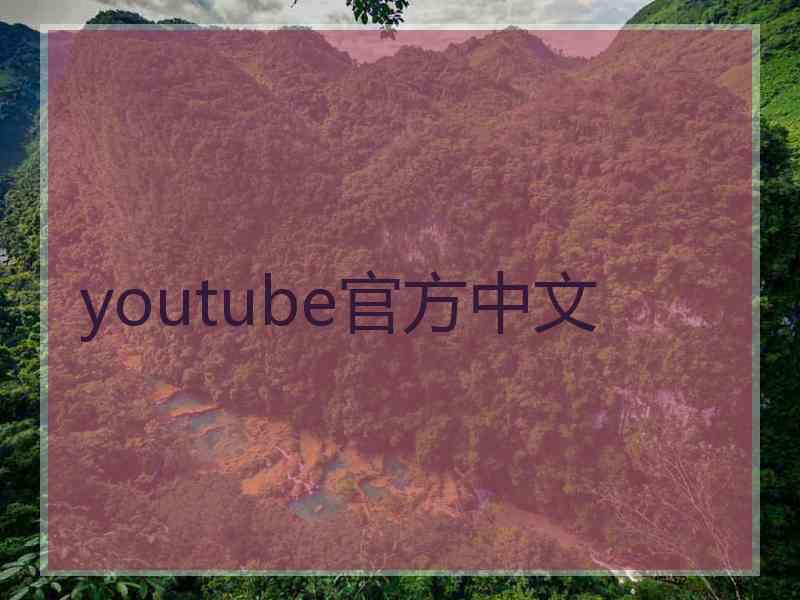 youtube官方中文