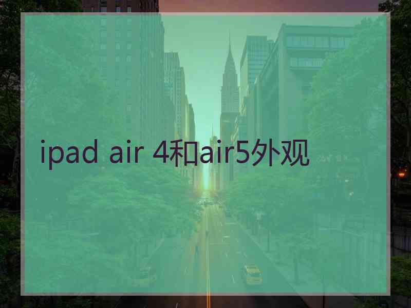 ipad air 4和air5外观