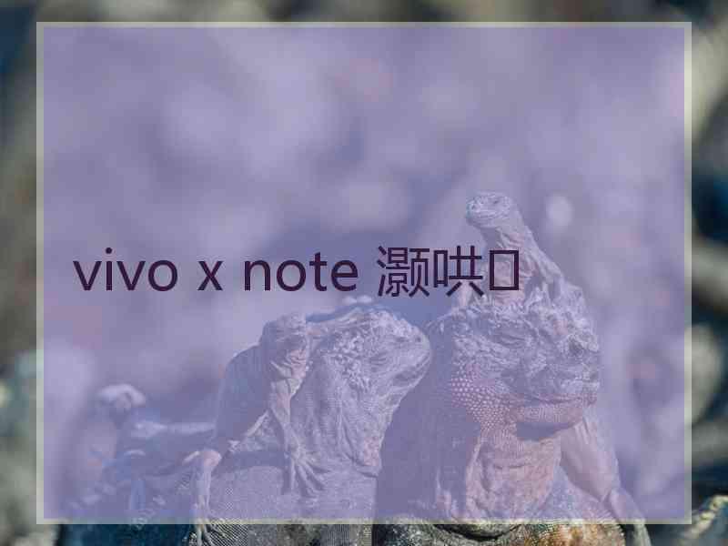 vivo x note 灏哄