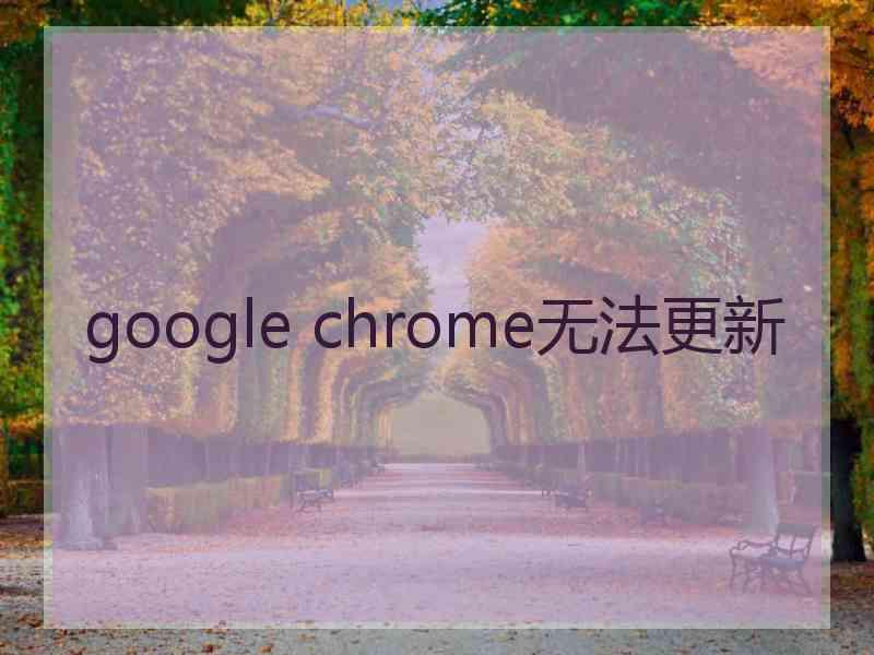 google chrome无法更新