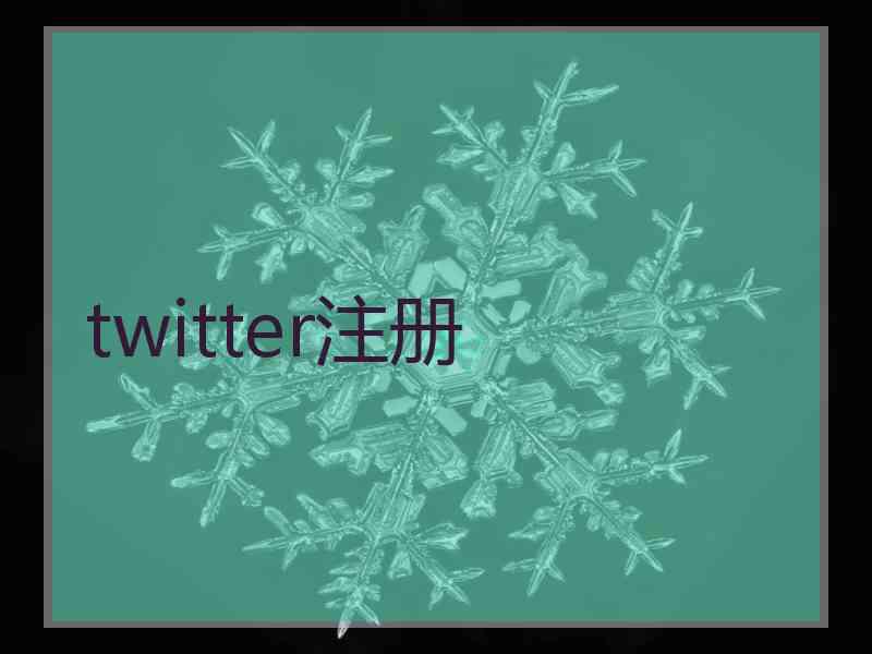 twitter注册