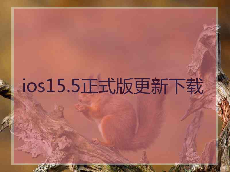 ios15.5正式版更新下载