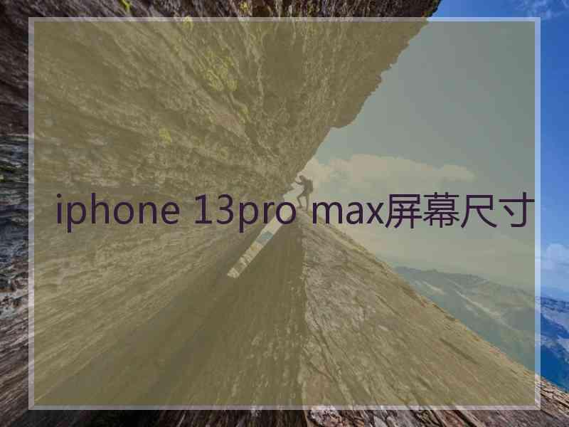 iphone 13pro max屏幕尺寸