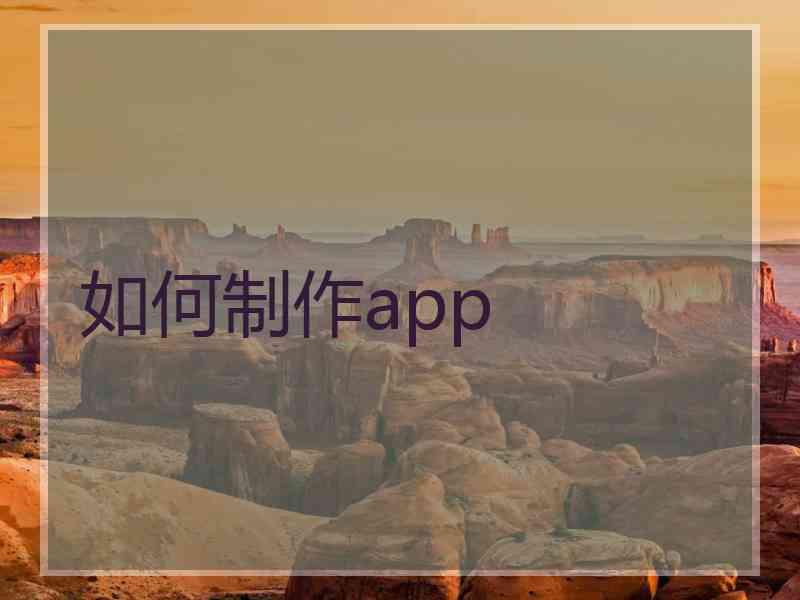 如何制作app