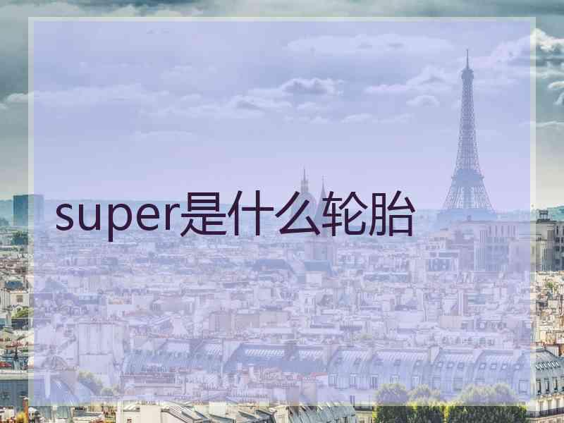 super是什么轮胎