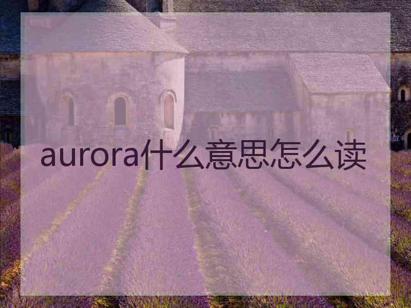 aurora什么意思怎么读