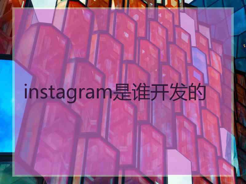 instagram是谁开发的