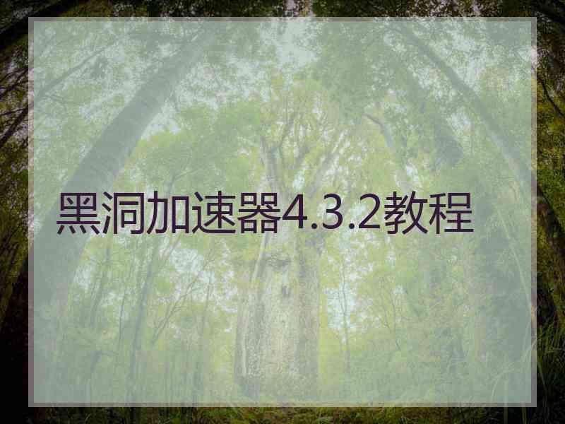 黑洞加速器4.3.2教程