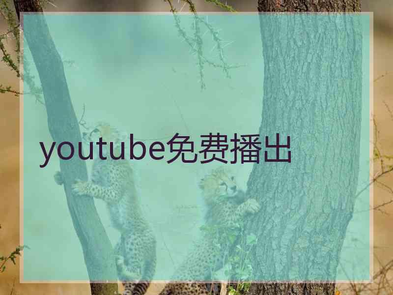 youtube免费播出