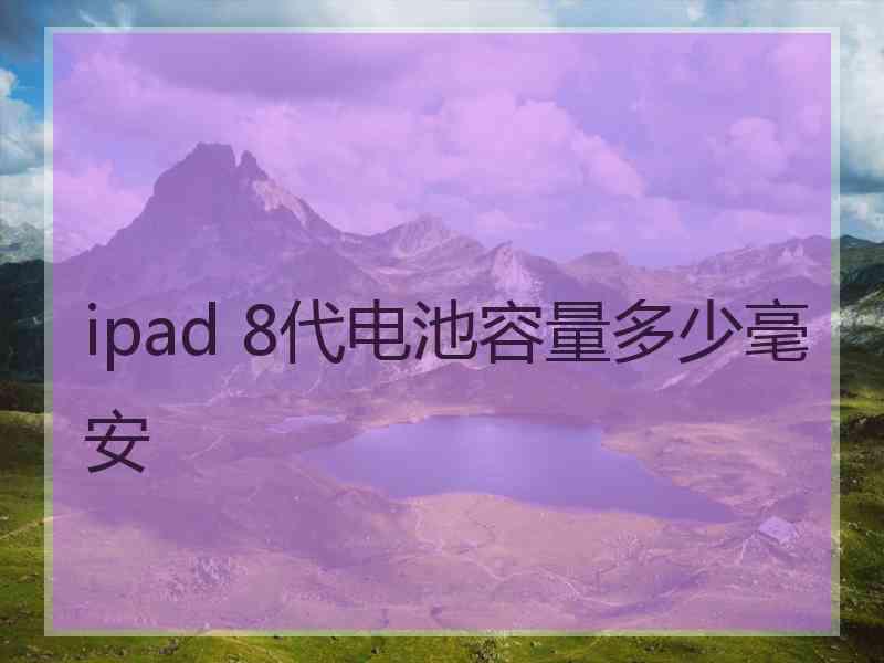 ipad 8代电池容量多少毫安