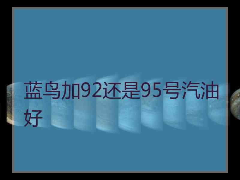 蓝鸟加92还是95号汽油好