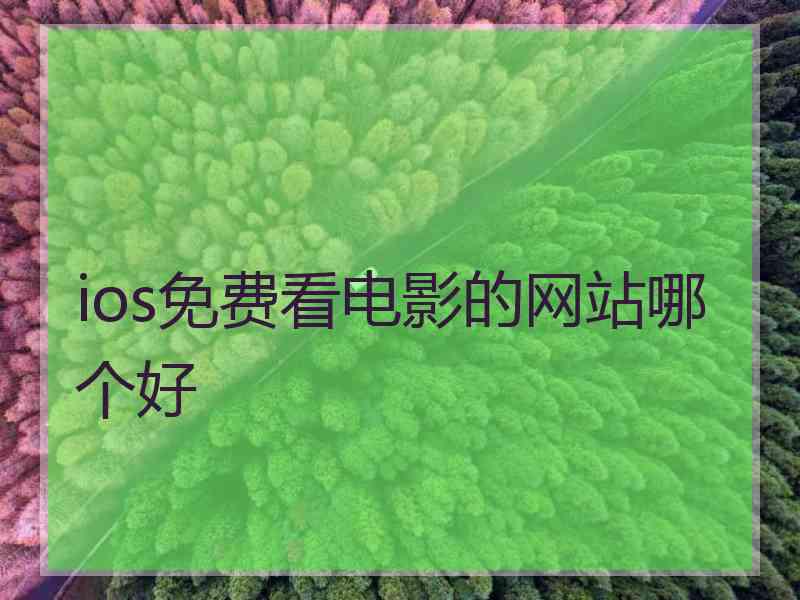 ios免费看电影的网站哪个好