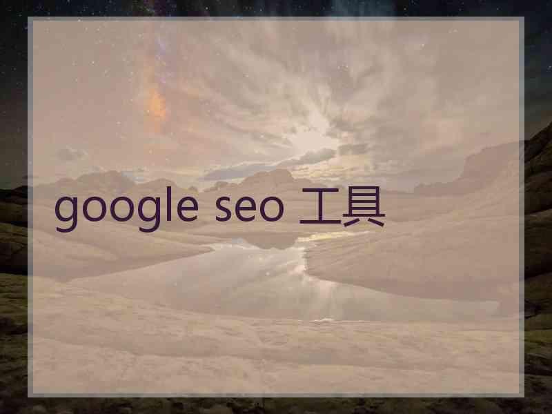 google seo 工具