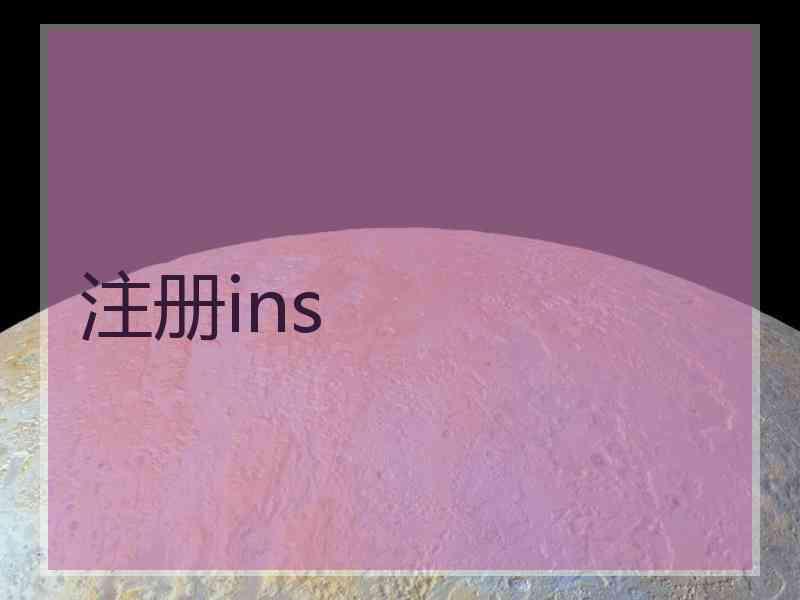 注册ins