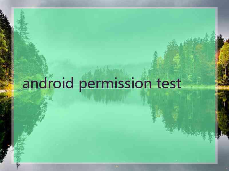 android permission test