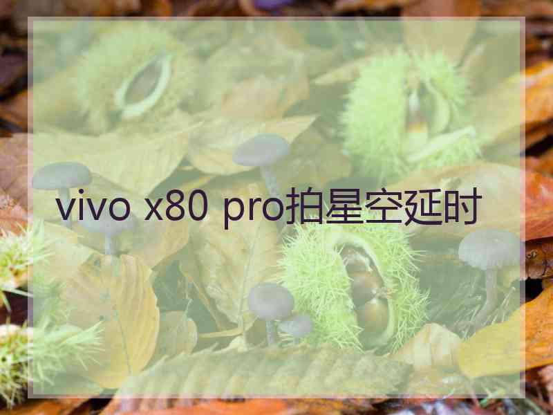 vivo x80 pro拍星空延时