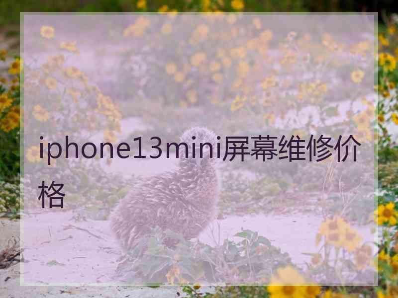 iphone13mini屏幕维修价格