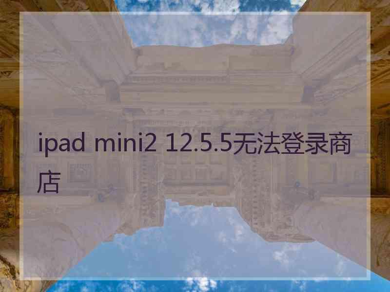 ipad mini2 12.5.5无法登录商店