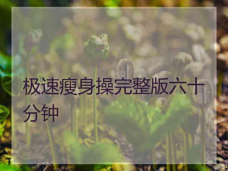 极速瘦身操完整版六十分钟