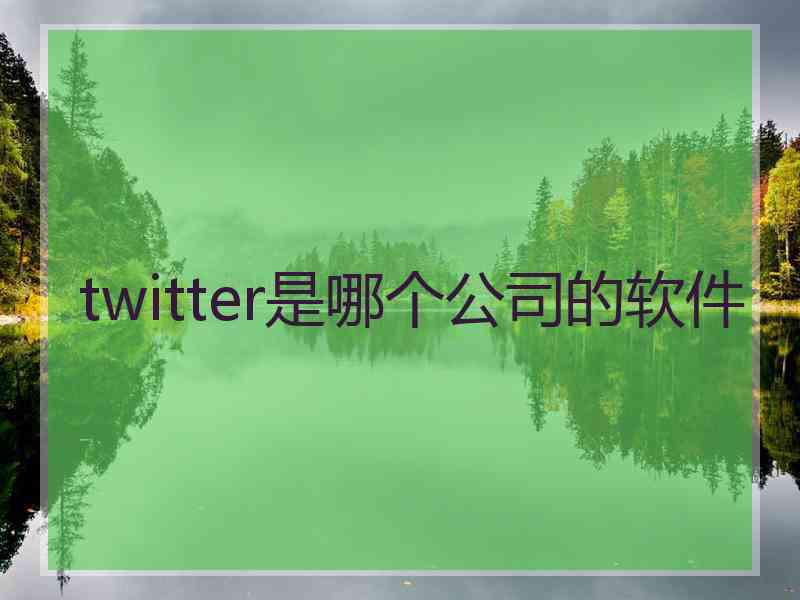 twitter是哪个公司的软件