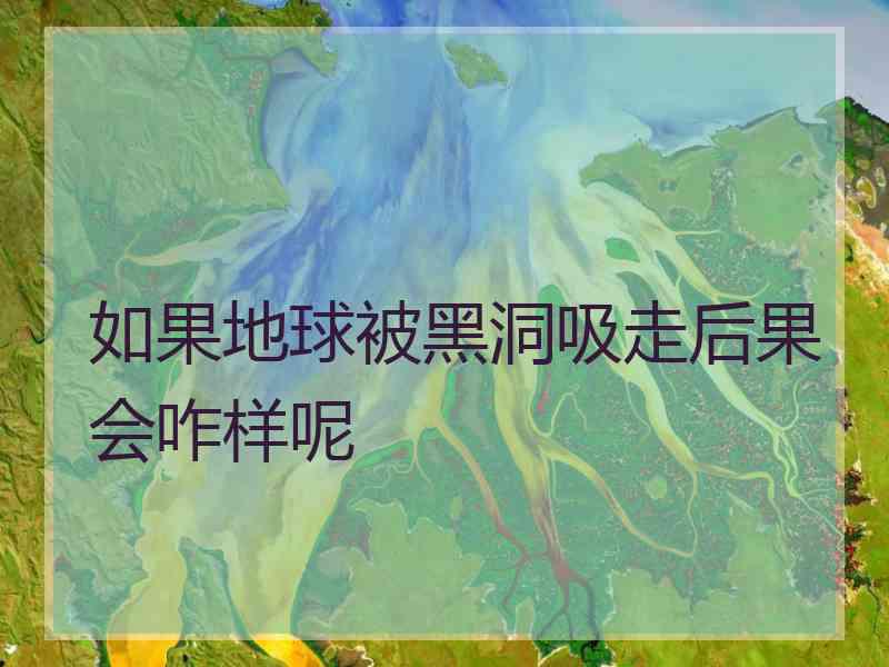 如果地球被黑洞吸走后果会咋样呢