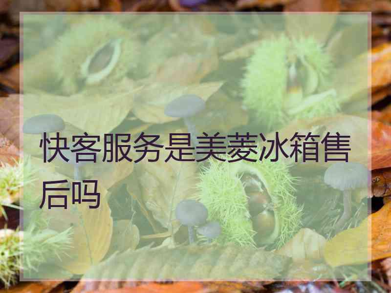 快客服务是美菱冰箱售后吗